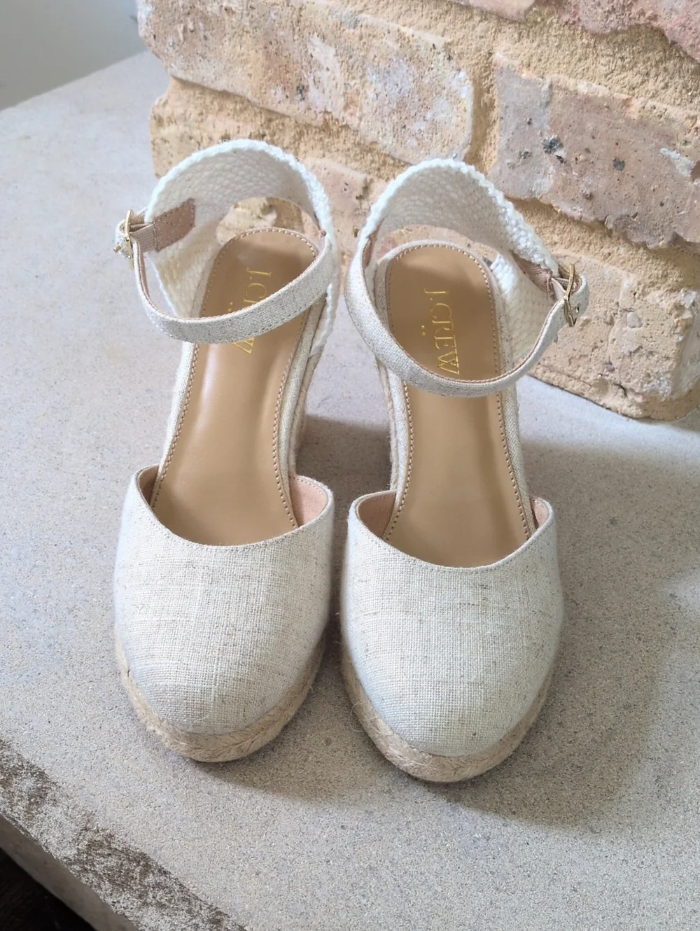 J. Crew cream metallic